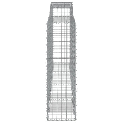 vidaXL Arched Gabion Baskets 5 pcs 400x50x160/180 cm Galvanised Iron 5