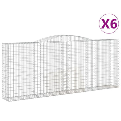 Arched Gabion Baskets Galvanised Iron 6 400 x 30 x 40/60–400 x 50 x 220/240 cm 400 x 50 x 160/180 cm