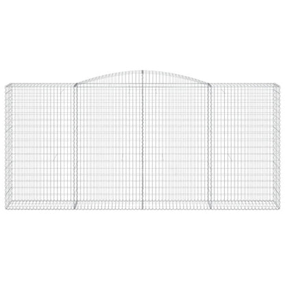 vidaXL Arched Gabion Baskets 3 pcs 400x50x180/200 cm Galvanised Iron 4