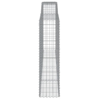 vidaXL Arched Gabion Baskets 3 pcs 400x50x180/200 cm Galvanised Iron 5