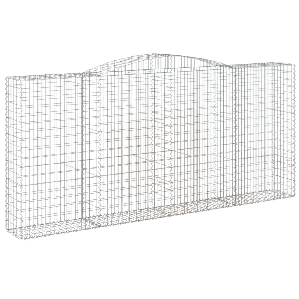 Arched Gabion Baskets Galvanised Iron 4 400 x 30 x 40/60–400 x 50 x 220/240 cm 400 x 50 x 180/200 cm