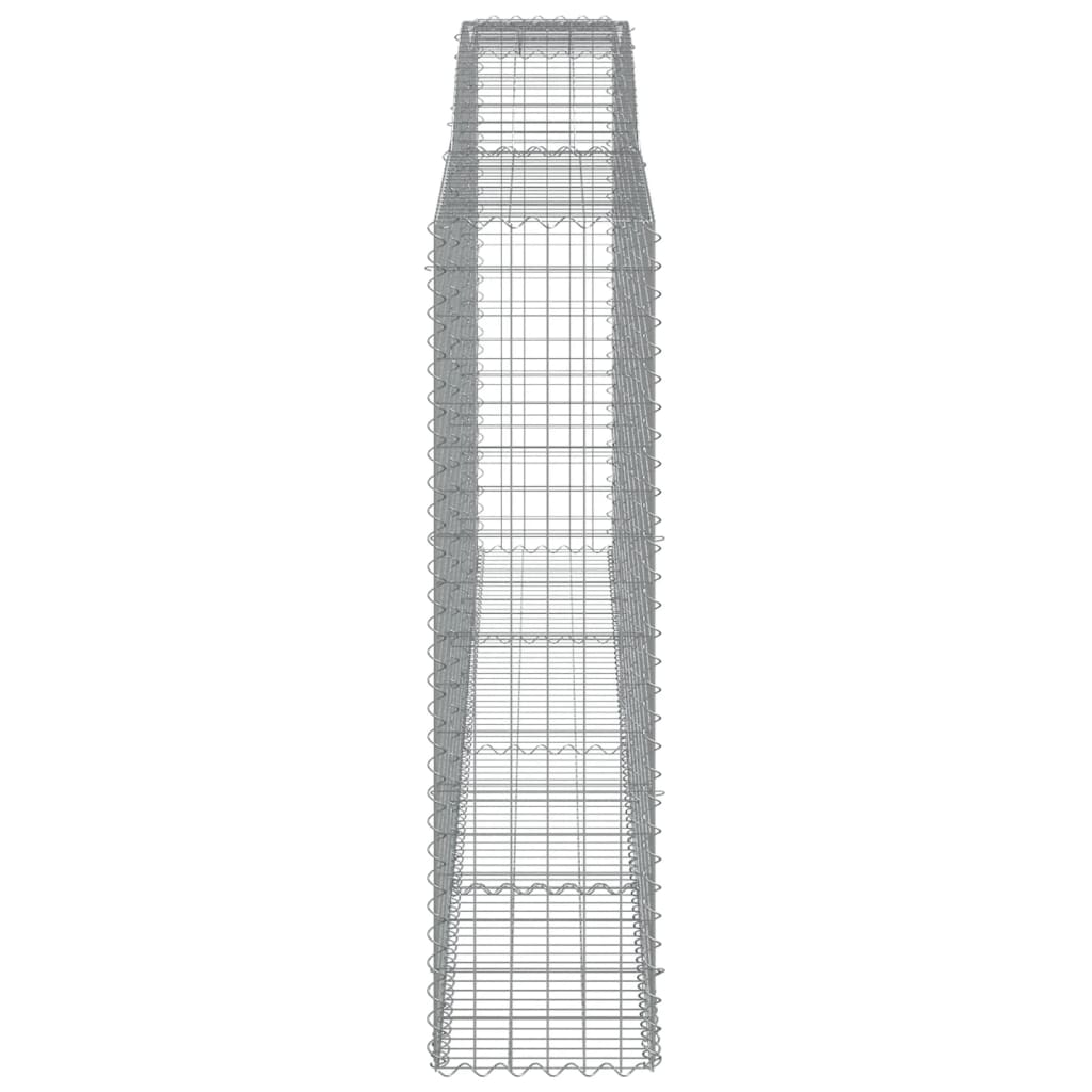 vidaXL Arched Gabion Baskets 4 pcs 400x50x180/200 cm Galvanised Iron 5
