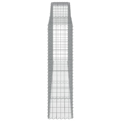vidaXL Arched Gabion Baskets 4 pcs 400x50x180/200 cm Galvanised Iron 5
