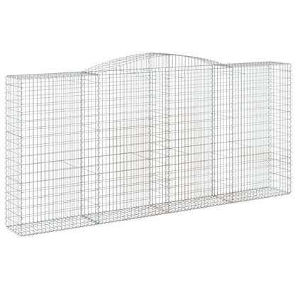 vidaXL Arched Gabion Baskets 5 pcs 400x50x180/200 cm Galvanised Iron 3