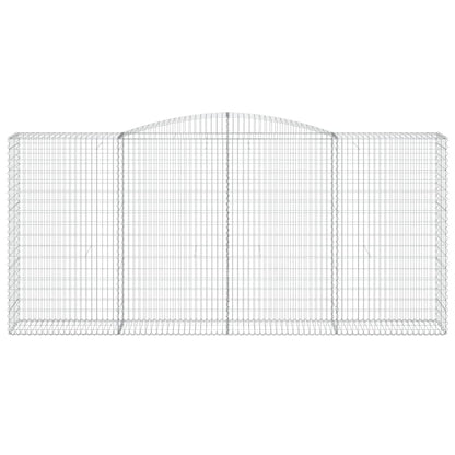 vidaXL Arched Gabion Baskets 5 pcs 400x50x180/200 cm Galvanised Iron 4