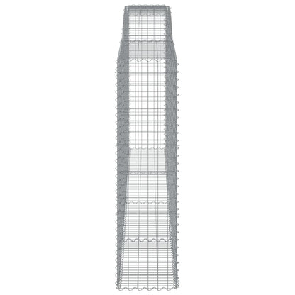 vidaXL Arched Gabion Baskets 5 pcs 400x50x180/200 cm Galvanised Iron 5