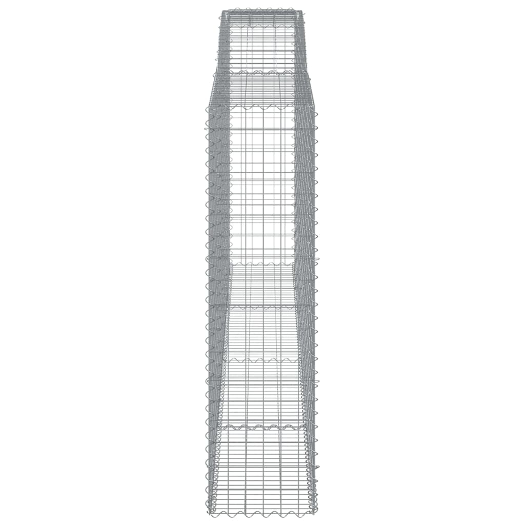 vidaXL Arched Gabion Baskets 6 pcs 400x50x180/200 cm Galvanised Iron 5