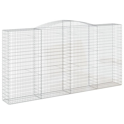 vidaXL Arched Gabion Baskets 3 pcs 400x50x200/220 cm Galvanised Iron 3