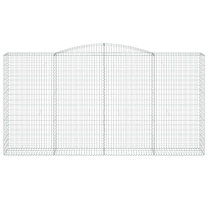 vidaXL Arched Gabion Baskets 3 pcs 400x50x200/220 cm Galvanised Iron 4