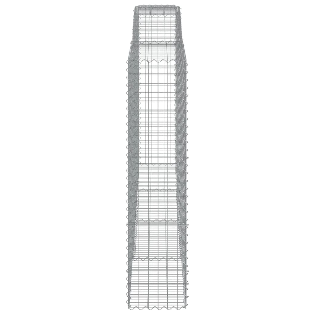 vidaXL Arched Gabion Baskets 3 pcs 400x50x200/220 cm Galvanised Iron 5
