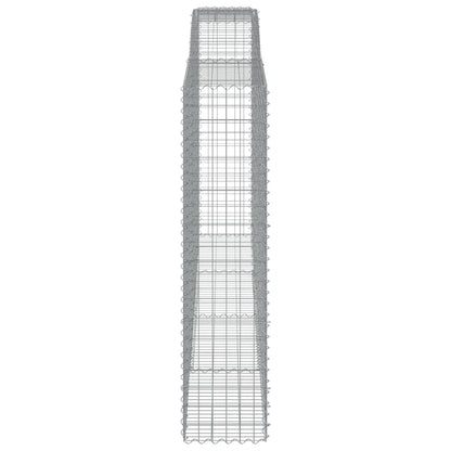 vidaXL Arched Gabion Baskets 3 pcs 400x50x200/220 cm Galvanised Iron 5