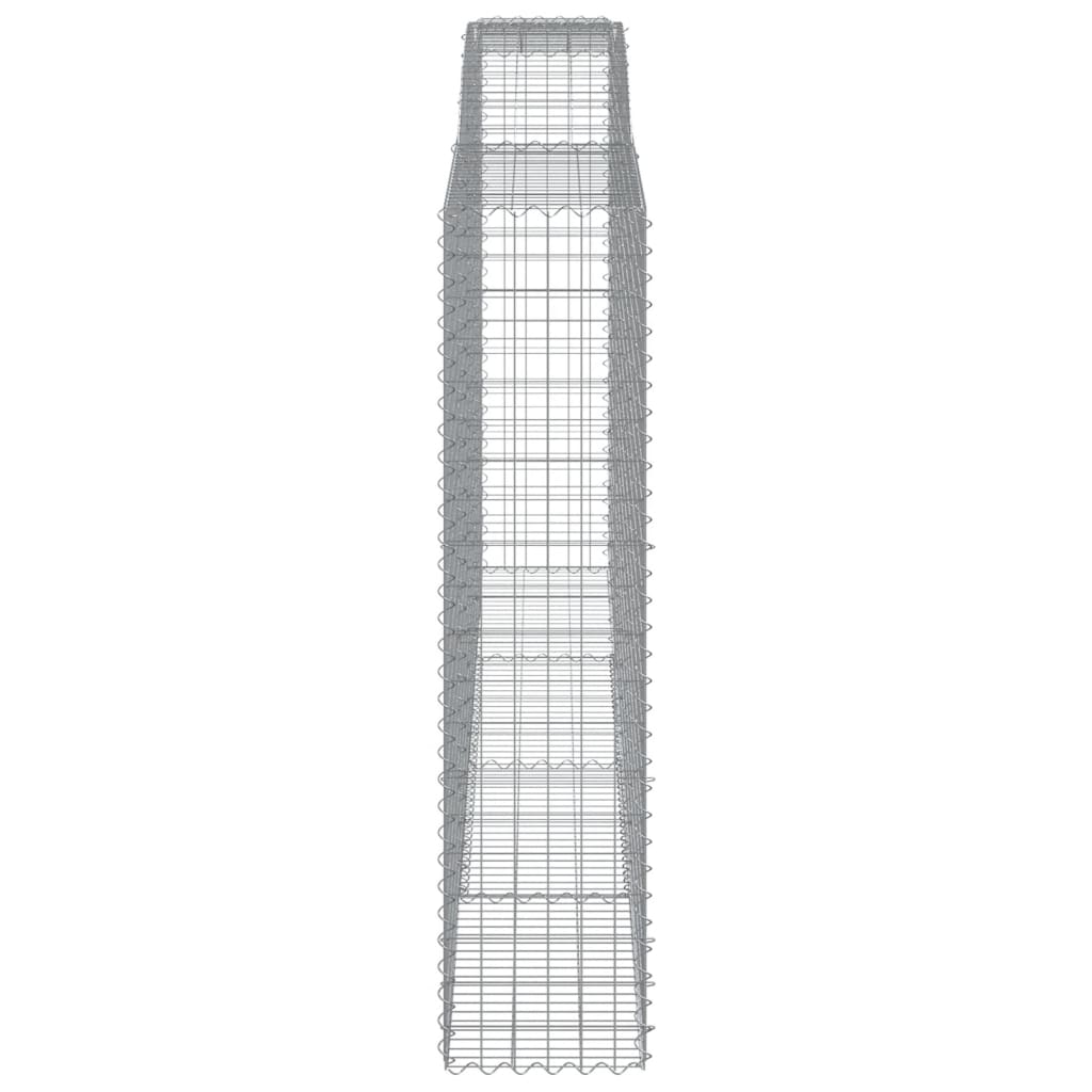 vidaXL Arched Gabion Baskets 4 pcs 400x50x200/220 cm Galvanised Iron 5