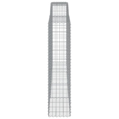vidaXL Arched Gabion Baskets 4 pcs 400x50x200/220 cm Galvanised Iron 5
