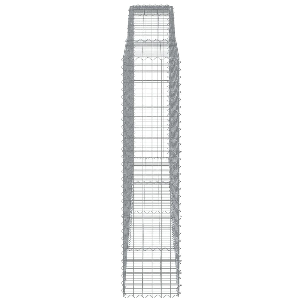 vidaXL Arched Gabion Baskets 7 pcs 400x50x200/220 cm Galvanised Iron 5