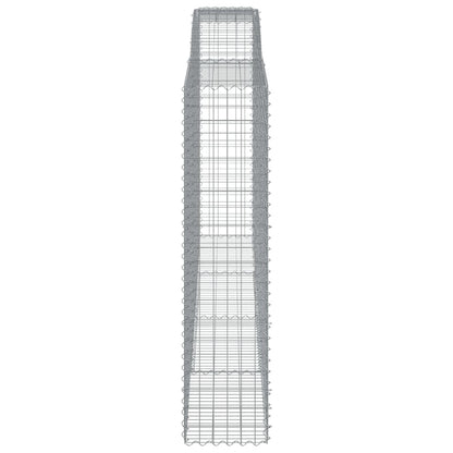 vidaXL Arched Gabion Baskets 7 pcs 400x50x200/220 cm Galvanised Iron 5