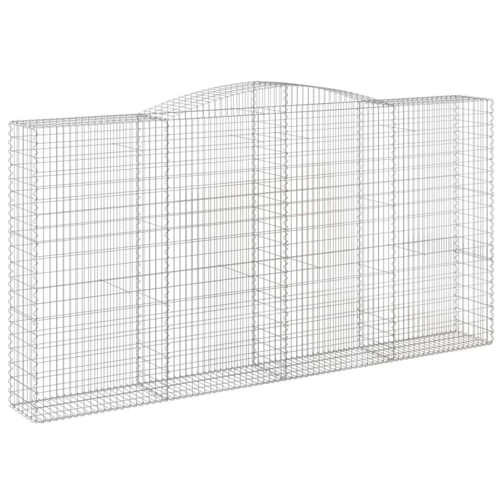 Arched Gabion Baskets Galvanised Iron 8 400 x 30 x 40/60–400 x 50 x 220/240 cm 400 x 50 x 200/220 cm