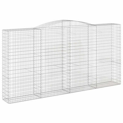 vidaXL Arched Gabion Baskets 10 pcs 400x50x200/220 cm Galvanised Iron 3