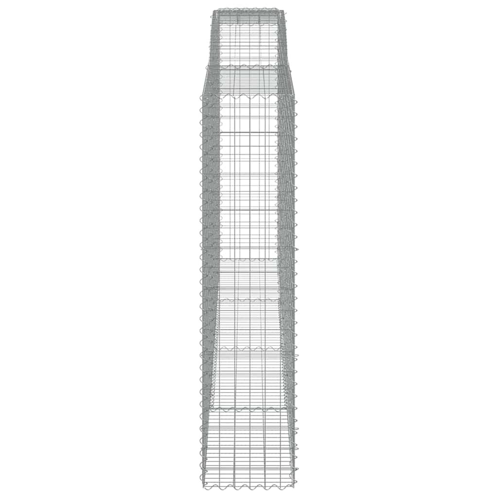 vidaXL Arched Gabion Baskets 10 pcs 400x50x200/220 cm Galvanised Iron 5