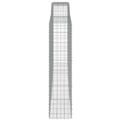vidaXL Arched Gabion Baskets 10 pcs 400x50x200/220 cm Galvanised Iron 5