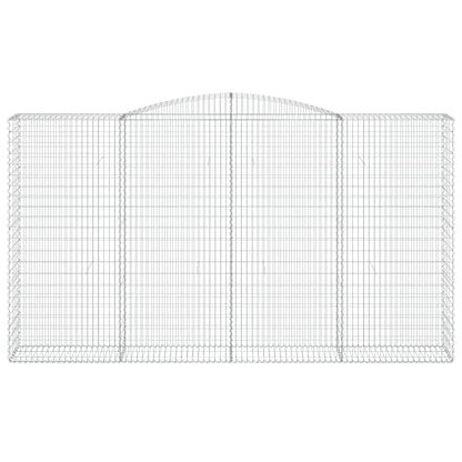 vidaXL Arched Gabion Baskets 3 pcs 400x50x220/240 cm Galvanised Iron 4