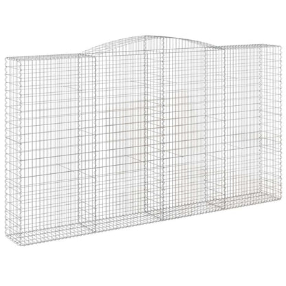 vidaXL Arched Gabion Baskets 5 pcs 400x50x220/240 cm Galvanised Iron 3