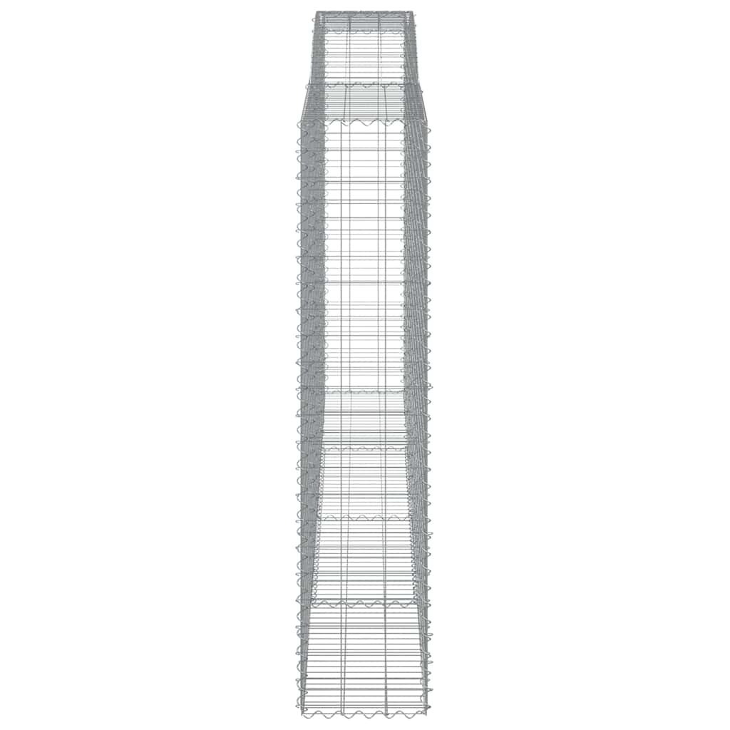 vidaXL Arched Gabion Baskets 5 pcs 400x50x220/240 cm Galvanised Iron 5