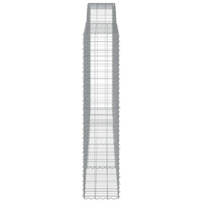 vidaXL Arched Gabion Baskets 5 pcs 400x50x220/240 cm Galvanised Iron 5