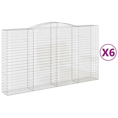 Arched Gabion Baskets Galvanised Iron 6 400 x 30 x 40/60–400 x 50 x 220/240 cm 400 x 50 x 220/240 cm