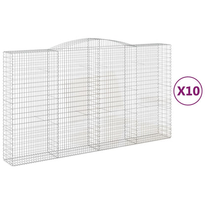 Arched Gabion Baskets Galvanised Iron 10 400 x 30 x 40/60–400 x 50 x 220/240 cm 400 x 50 x 220/240 cm