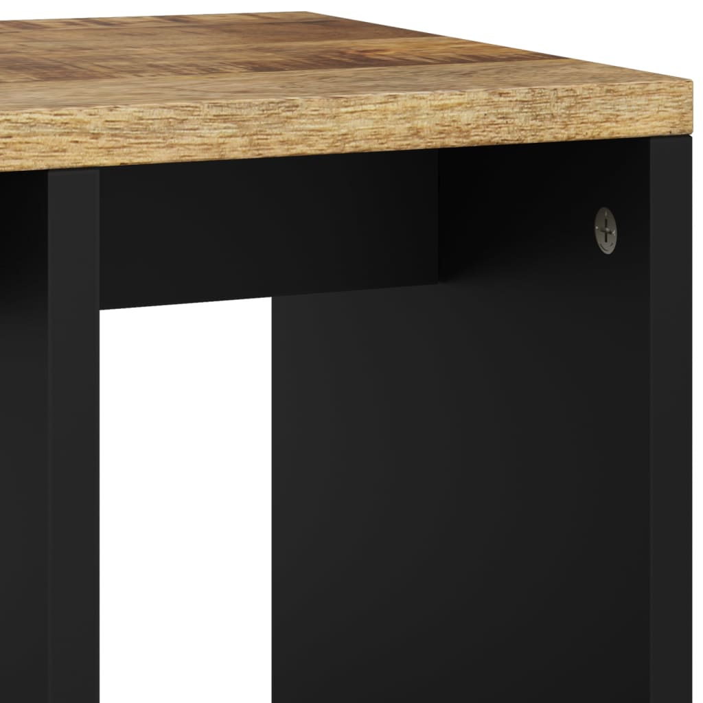 vidaXL Side Table 40x31x46 cm Solid Wood Mango&Engineered Wood