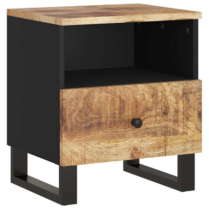 Bedside Cabinet Solid Wood Mango&Engineered Wood Light wood
