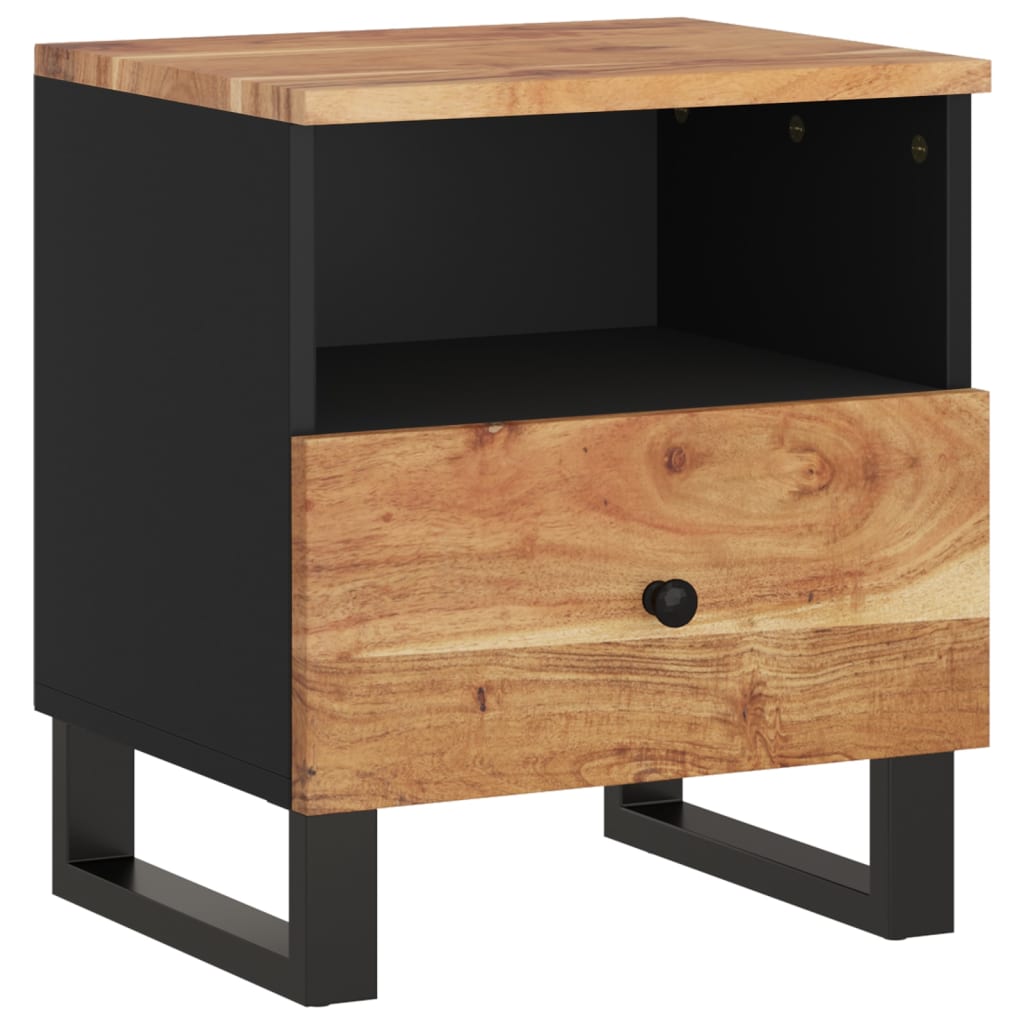 vidaXL Bedside Cabinet Solid Wood Acacia&Engineered Wood