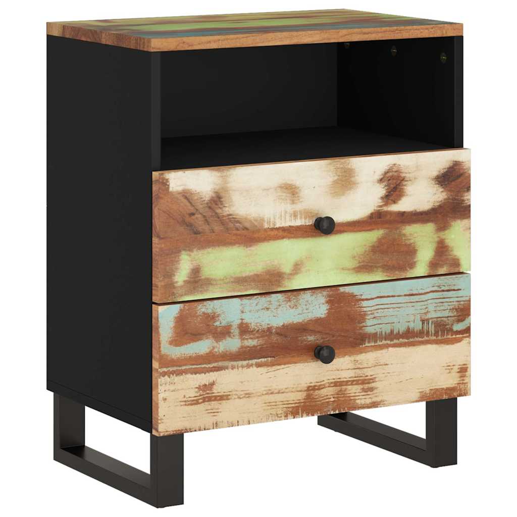 Bedside Cabinet 50x33x62 cm Solid Wood Mango&Engineered Wood Multicolour