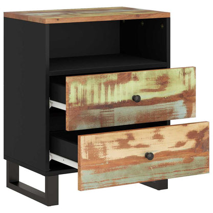 Bedside Cabinet 50x33x62 cm Solid Wood Mango&Engineered Wood Multicolour