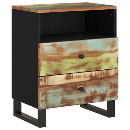 Bedside Cabinet 50x33x62 cm Solid Wood Mango&Engineered Wood Multicolour