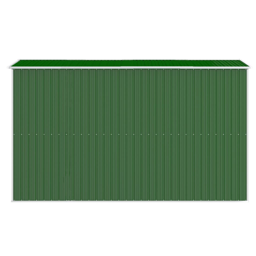 vidaXL Garden Shed Green 192x357x223 cm Galvanised Steel 6