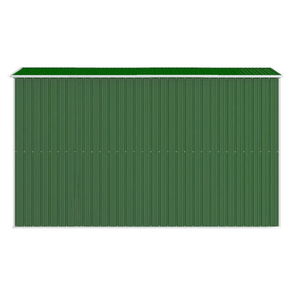 vidaXL Garden Shed Green 192x357x223 cm Galvanised Steel 6