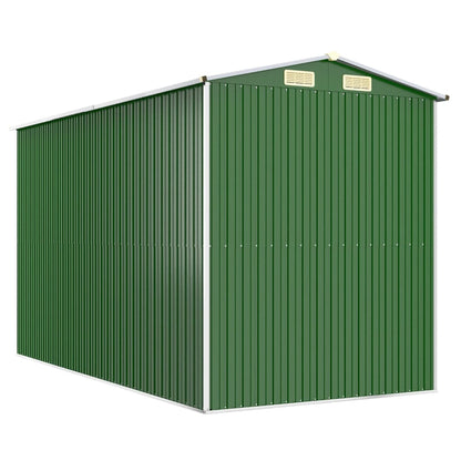 vidaXL Garden Shed Green 192x357x223 cm Galvanised Steel 5