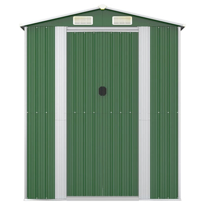 vidaXL Garden Shed Green 192x440x223 cm Galvanised Steel 4