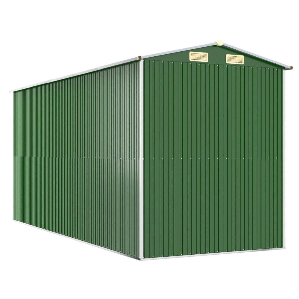 vidaXL Garden Shed Green 192x440x223 cm Galvanised Steel 6
