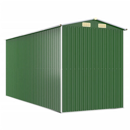 vidaXL Garden Shed Green 192x440x223 cm Galvanised Steel 6