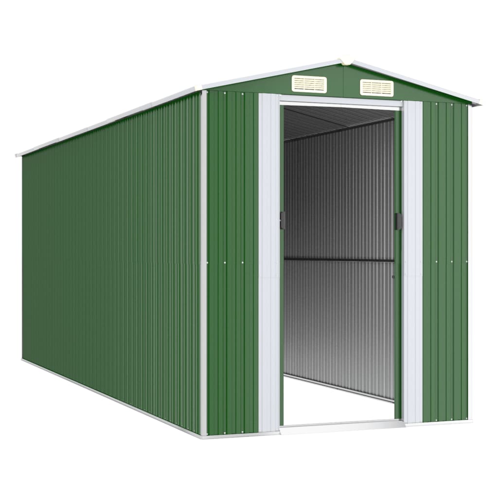 vidaXL Garden Shed Green 192x523x223 cm Galvanised Steel 3