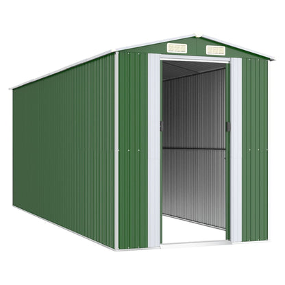 vidaXL Garden Shed Green 192x523x223 cm Galvanised Steel 3