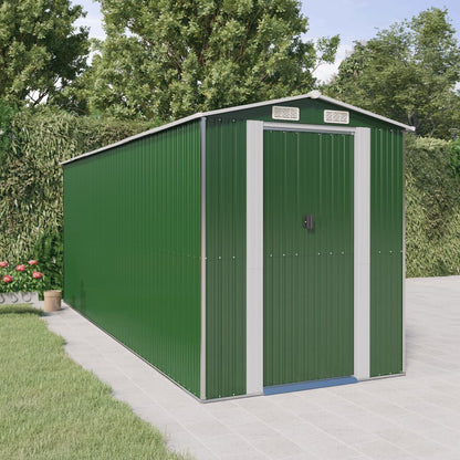 vidaXL Garden Shed Green 192x523x223 cm Galvanised Steel 1