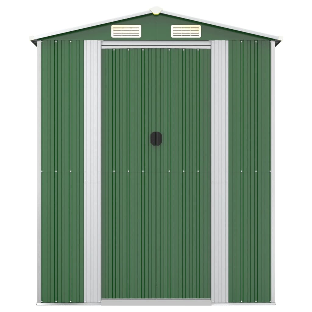 vidaXL Garden Shed Green 192x689x223 cm Galvanised Steel 4