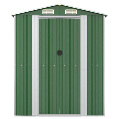 vidaXL Garden Shed Green 192x689x223 cm Galvanised Steel 4