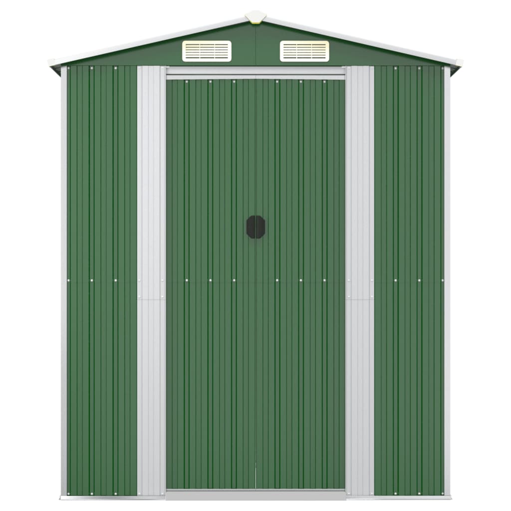 vidaXL Garden Shed Green 192x772x223 cm Galvanised Steel 4