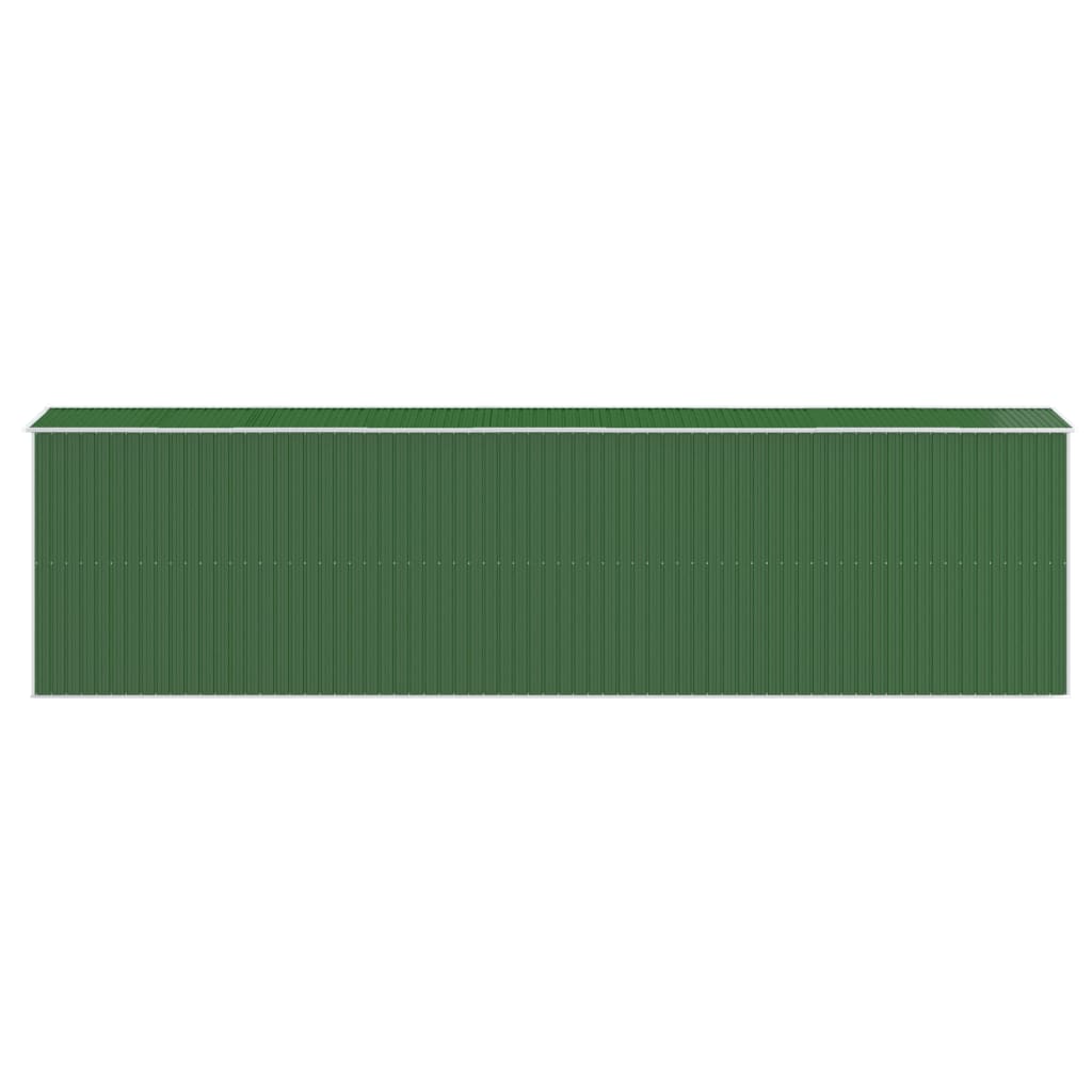 vidaXL Garden Shed Green 192x772x223 cm Galvanised Steel 5
