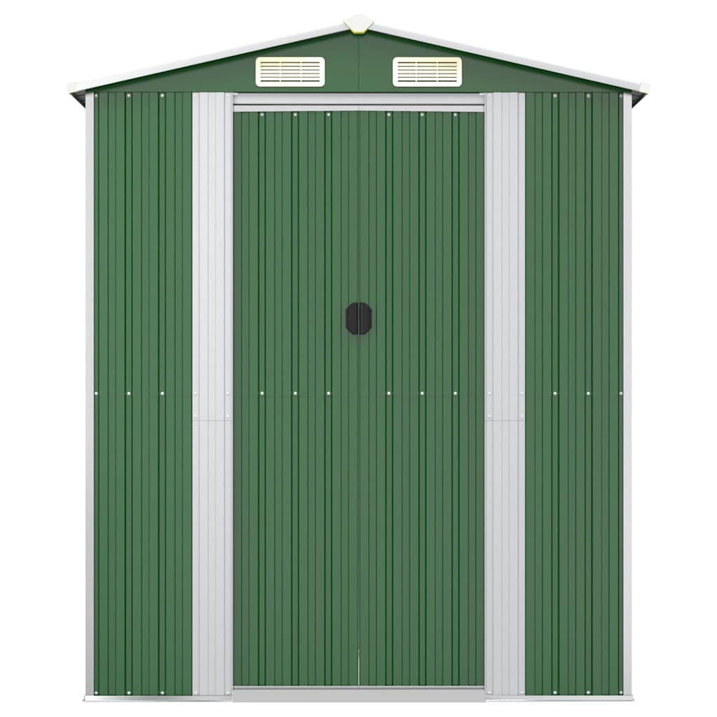 vidaXL Garden Shed Green 192x855x223 cm Galvanised Steel 4