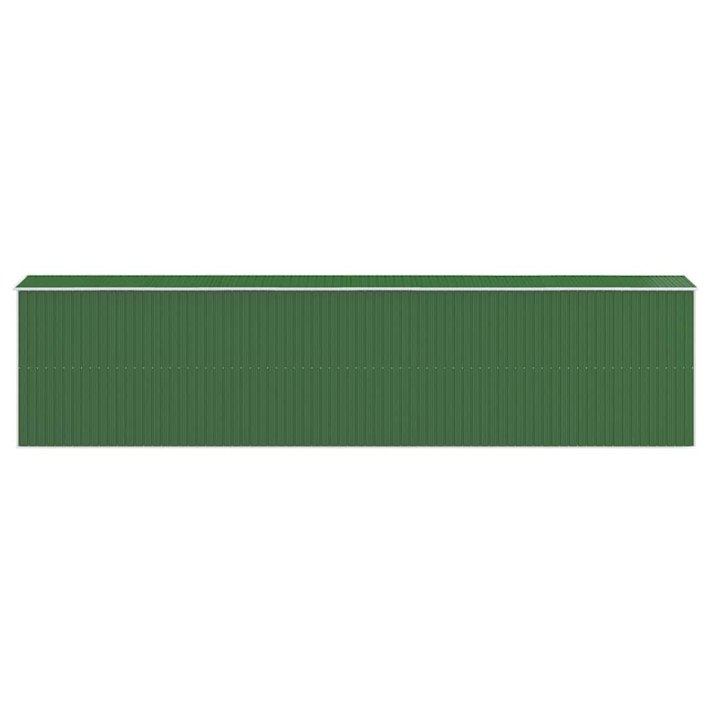 vidaXL Garden Shed Green 192x855x223 cm Galvanised Steel 5